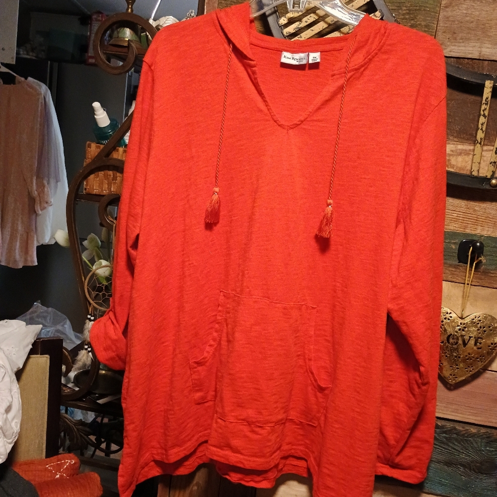 Kim Rogers Vibrant Red Hoodie